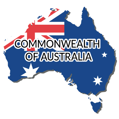 オーストラリア連邦無料フリーイラスト｜英語・国旗付